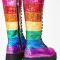 LGBT Pride Glittery Lace-Up Women’s Boots