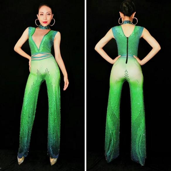 Shiny Green Bodysuit