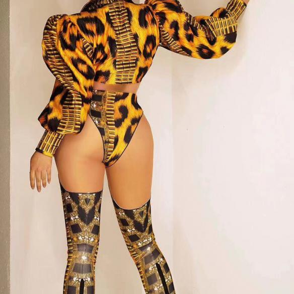 Full Set Leopard Print Suit (inlcude hat & foot cover)