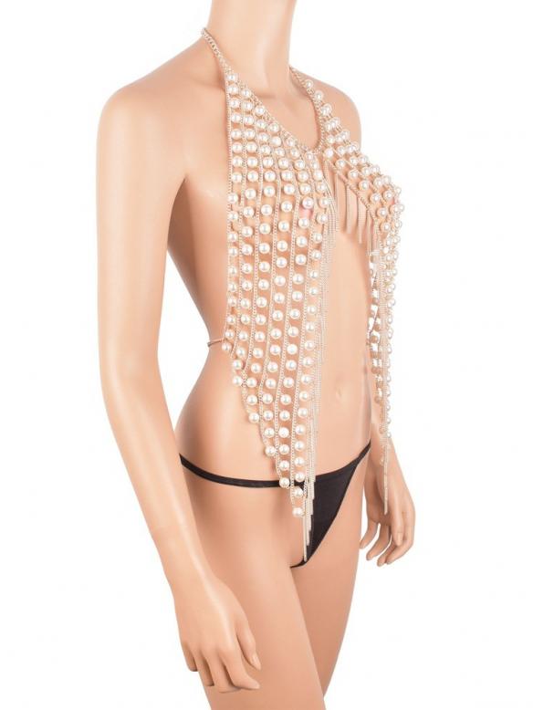 Pearl body chain