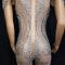 Silver Rhinestone Sequin Bodysuit