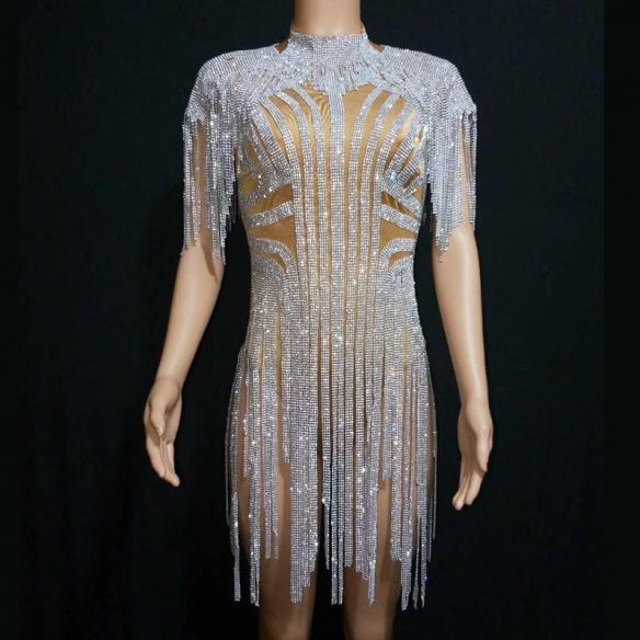 Silver Tassel Bodysuit