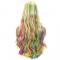 Blonde mix rainbow color wig