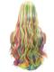 Blonde mix rainbow color wig