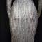 Silver Rhinestone Stripe Dress