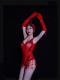 Red Rhinestone Leotard (includes headdress & gloves)