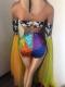 Rainbow Gauze Long Sleeves Bodysuit