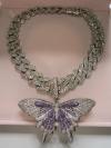  Bling Butterfly Cuban Choker Chain Necklace