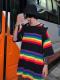 LGBT Pride Rainbow Striped Loose T-Shirt (Black Or White)