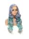 Blue & Grey Gradual Color Change Wig