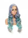Blue & Grey Gradual Color Change Wig