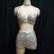 White Rhinestone Shiny Outfit