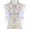 Silver Body Cage Harness Bra Metal Chain Rave Costume