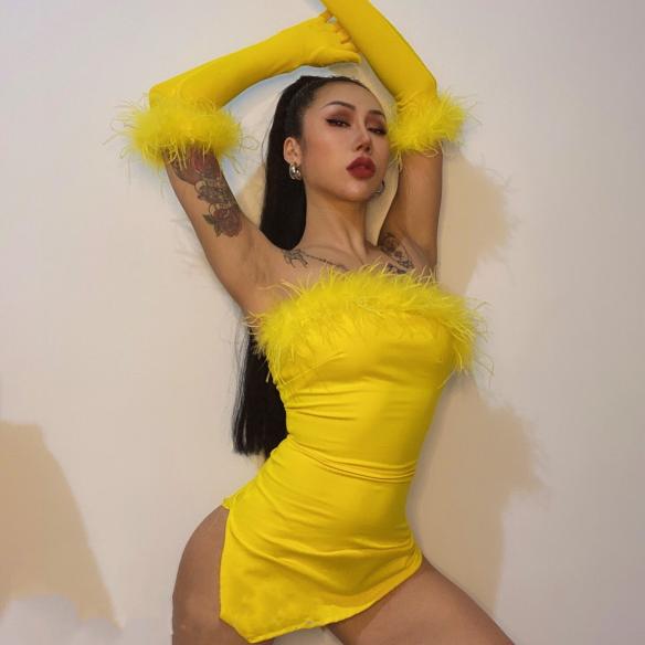 Three colors leotard (include gloves)