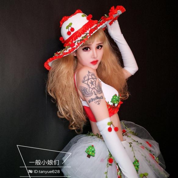 Red Christmas Bikini Suit( include hat & mesh dress)