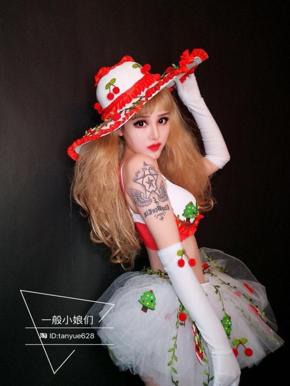 Red Christmas Bikini Suit( include hat & mesh dress)