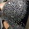 Sparkly Rhinestone High Split Dress