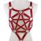 Red Harness Punk Adjustable Garter Belt Body Caged with Metal Chain Tassel