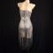 Silver Transparent Tassel Slip Dress
