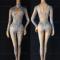Silver Rhinestones Nude Bodysuit 