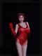 Red Rhinestone Leotard (includes headdress & gloves)