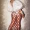White Mesh Leotard With Cover Dress