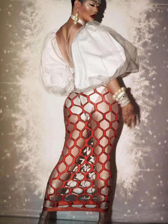 White Mesh Leotard With Cover Dress