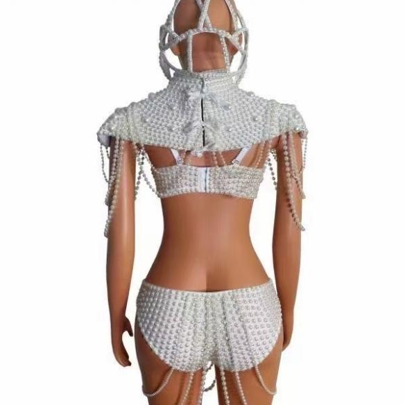 White Pearl Bikini Suit