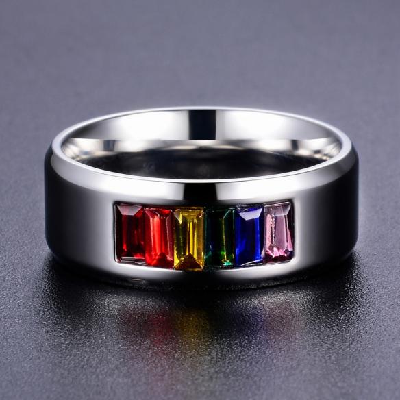 Rainbow Cubic Zicornia Ring