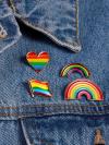 LGBT Rainbow Pride Brooch Pin (Various Designs)