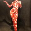 White Dot Red Bodysuit