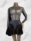 Black Rhinestone Leotard