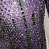 Purple Rhinestone Cheogsam 