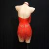 Red Crystal Disco Leotard