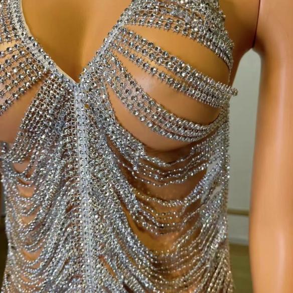Rhinestone  body chain