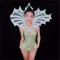Green Rhinestone Stripe Leotard