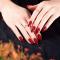 Glossy Wine Red Pointed Fake Nails 