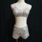 White Rhinestone Shiny Outfit