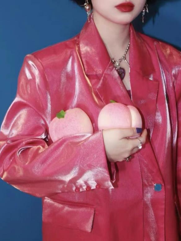 Pink Shiny Vintage Drag Coat