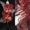 DIY Red Organza Fabric (100cm*13cm)