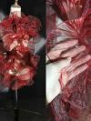 DIY Red Organza Fabric (100cm*13cm)