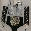 Colorful Rhinestone Two-piece