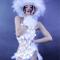 White Feather With Led Light Leotard (include hat)