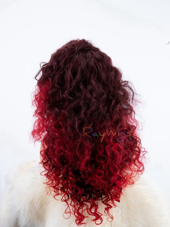 Human Hair Full Lace Wig Curly Ash Brown