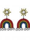 Rainbow Color Rhinestone Earrings