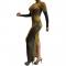 Transparent Gold Rhinestone Dress