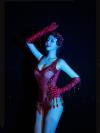 Red Rhinestone Leotard (includes headdress & gloves)