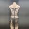 Various Colors Rhinestone Tassel Skincolor Leotard