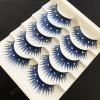 Silver Stone Black/ Blue Thick False Lashes