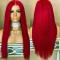 Red Wine Long Straight Drag Wig